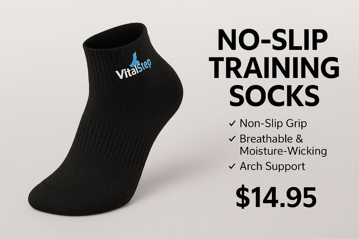 VitalStep No-Slip Training Socks Black