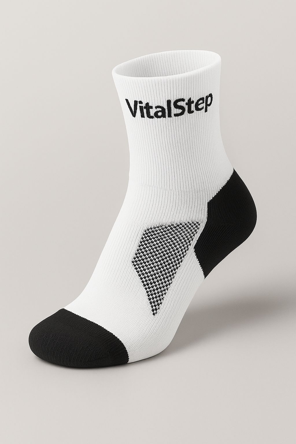 VitalStep ProFit Low-Cut Socks – White/Black
