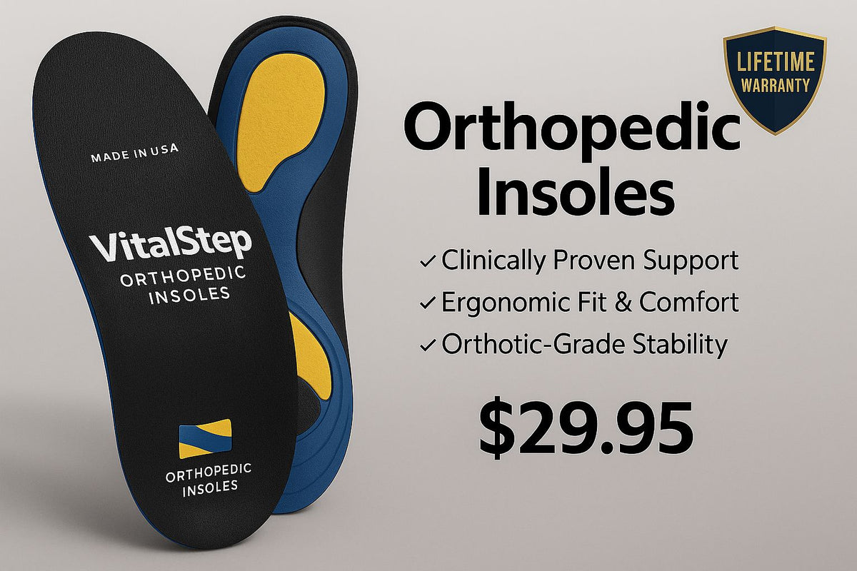 VitalStep Orthopedic Insoles Ergonomic Support (Lifetime Warranty)