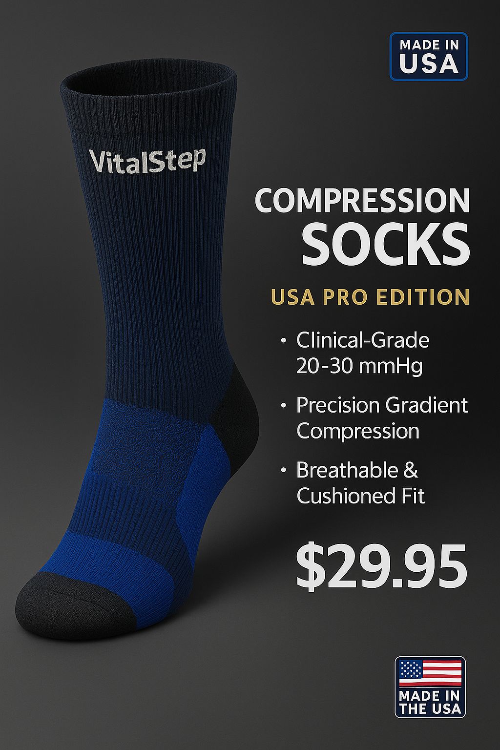 VitalStep Compression Socks – USA Pro Edition