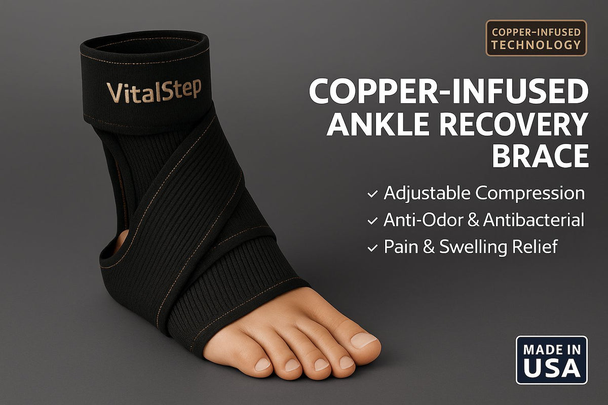 VitalStep Copper-Infused Ankle Recovery Brace